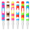 Silicone Wrapped Dab Straw With Removable Glass Tip