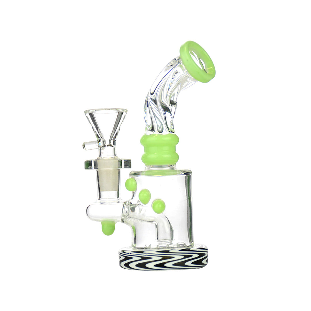 Vibrant 5.5" Wig Wag Water Pipe with 14mm Bowl