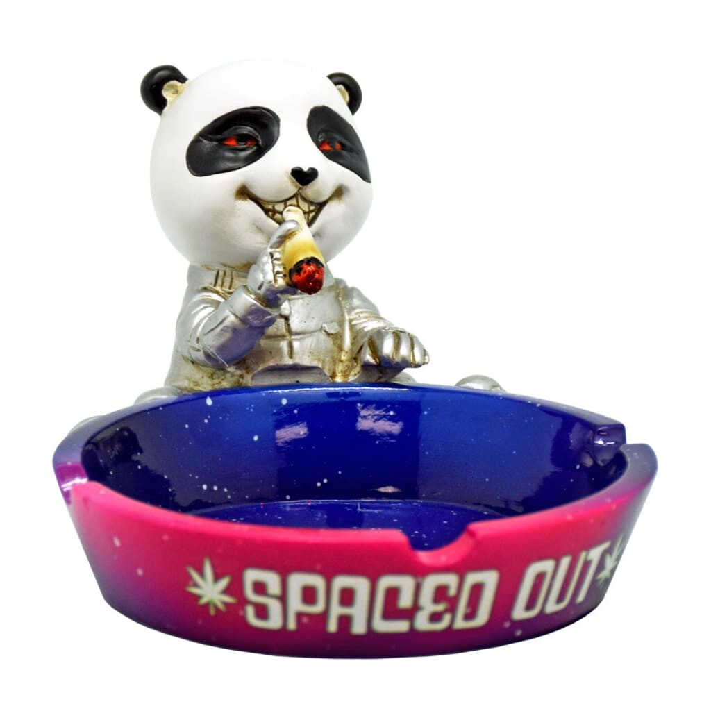 Spaced Out Panda Polyresin Ashtray
