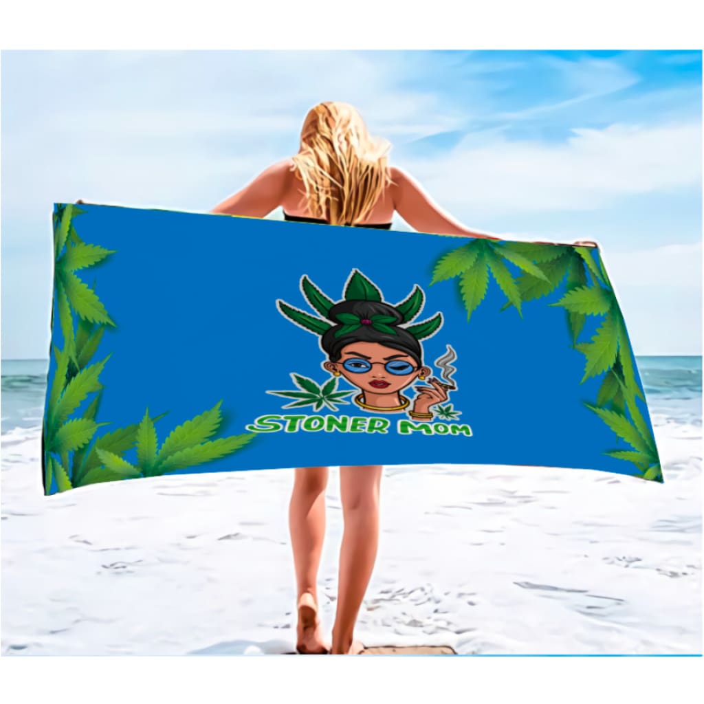 Stoner Mom Beach Towel 💚👩‍👧‍👦
