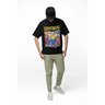 Street Wear Half Sleeve Black T-shirt with Trendy Print