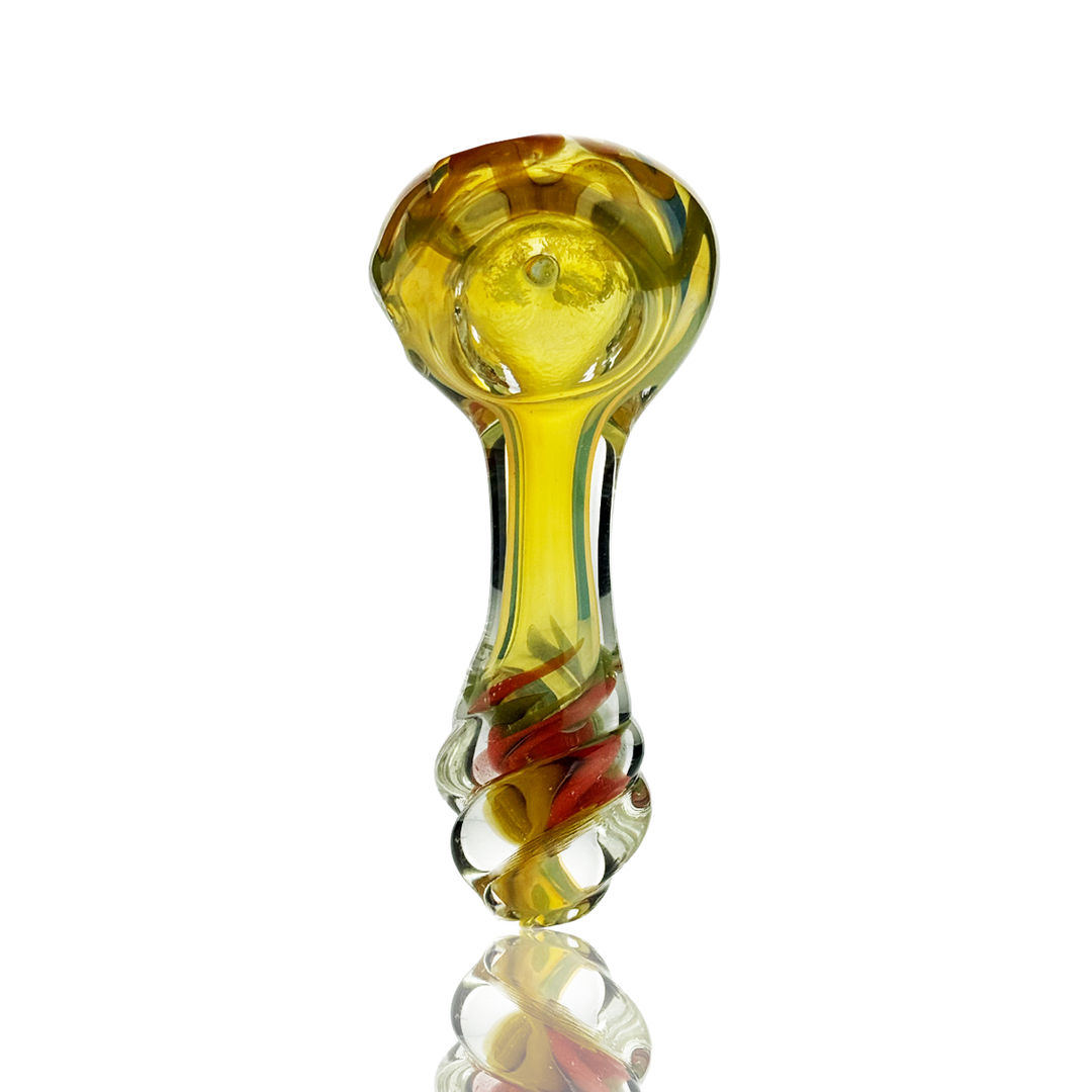 Compact 2.5-Inch Silver Fume Twisted Hand Pipe