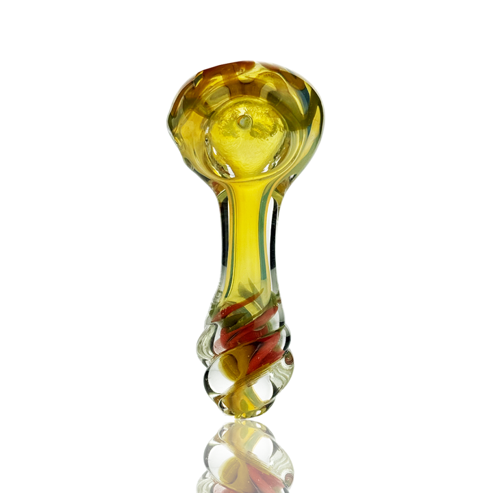 Compact 2.5-Inch Silver Fume Twisted Hand Pipe
