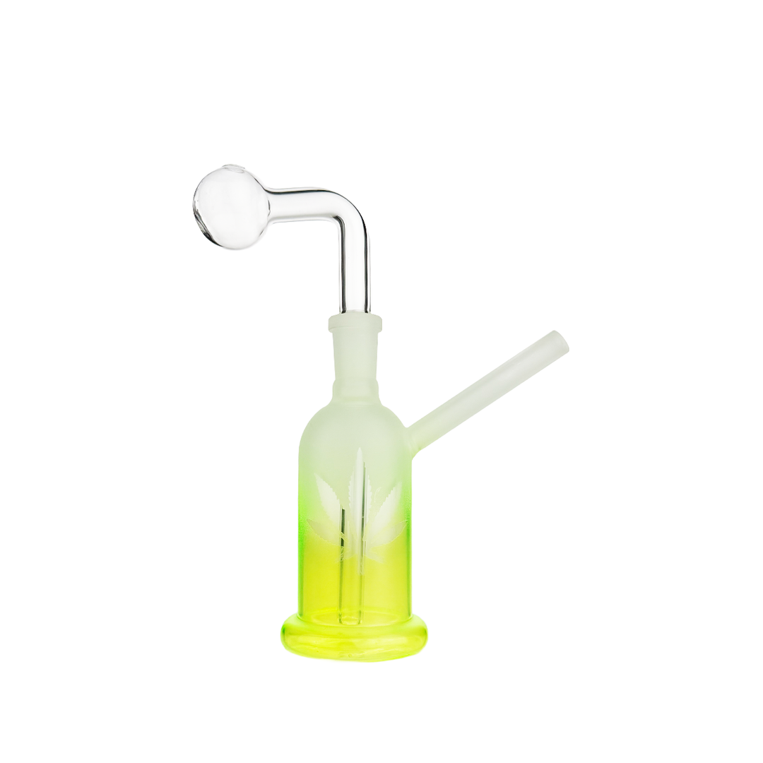 Frosted Glass Oil Burner - 6 Inch with 14mm Bowl