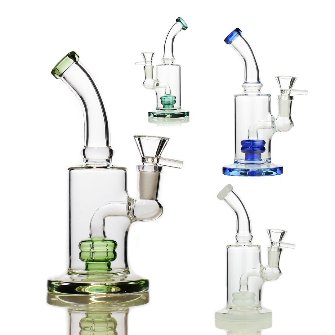 Compact 6" Showerhead Perc Bong with 14mm Male Bowl