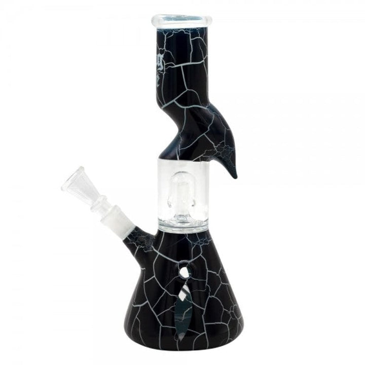 Thug Life | 10" Cracked Stone Glass Water Pipe