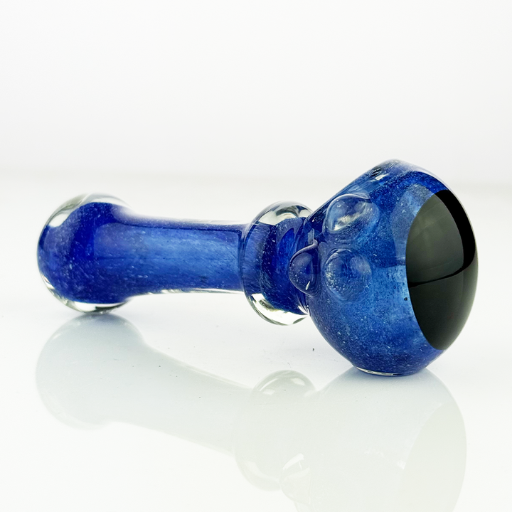 4-Inch Frit Glass Hand Pipe with Color Tube Head