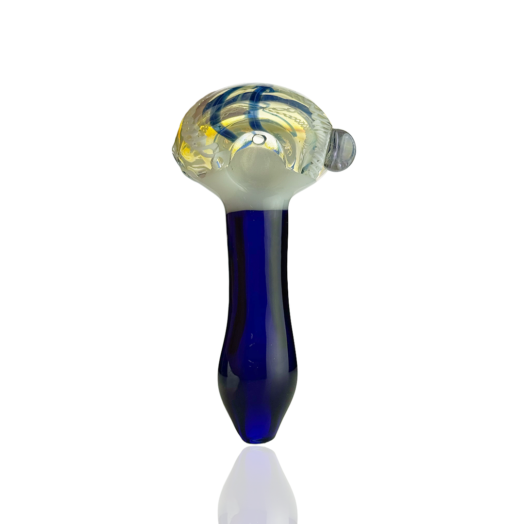 4.5" Glass Spoon Pipe with Twisting Head Design