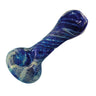 Swirling Frit Spoon Style Glass Pipes, 4 Inch