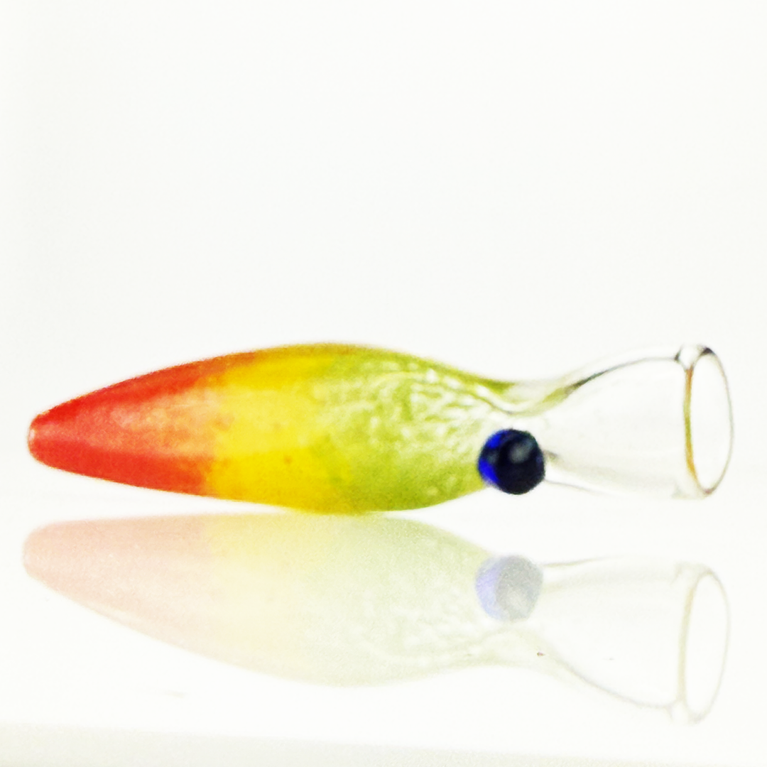 4 Inch Rasta Frit Glass Chillum One Hitter