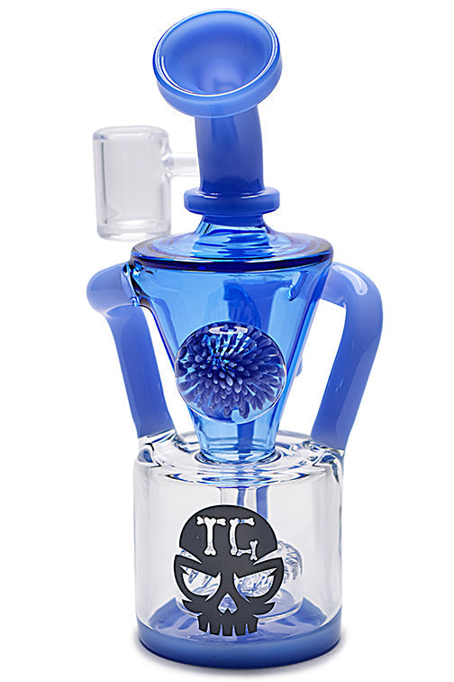 Cone Flower Glass Recycler Rig with Banger