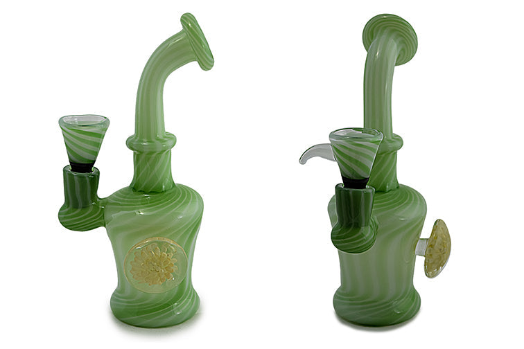 Compact Slime Green Water Pipe 6 Inch