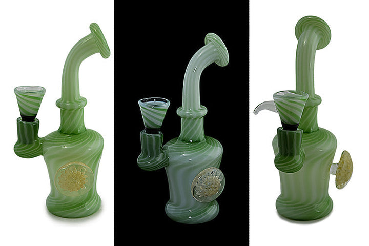 Compact Slime Green Water Pipe 6 Inch
