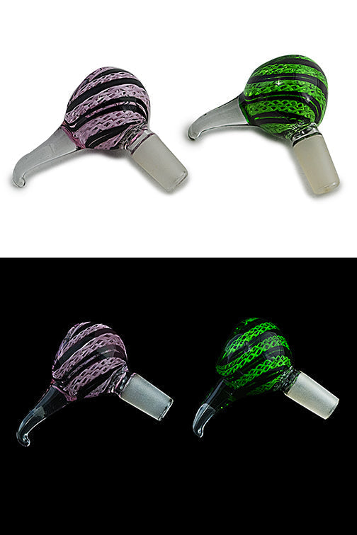Durable Wavy 14mm Glass Bowl for Water Pipes