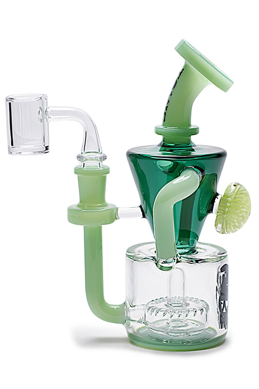 Cone Flower Glass Recycler Rig with Banger