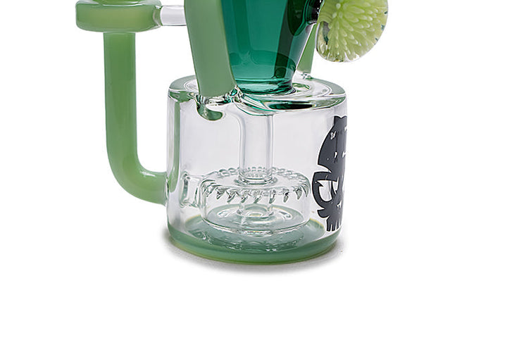 Cone Flower Glass Recycler Rig with Banger
