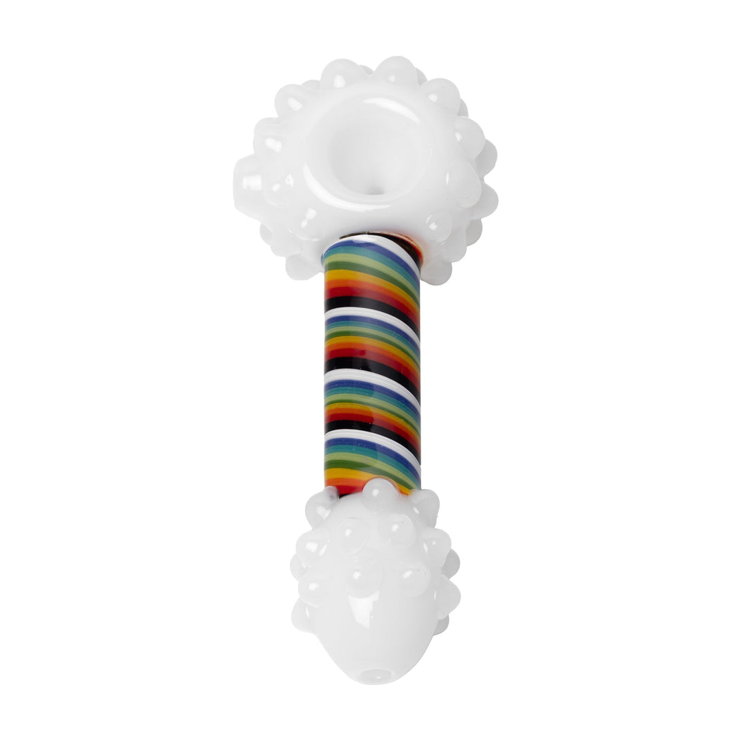 Vibrant Borosilicate Rainbow Hand Pipe