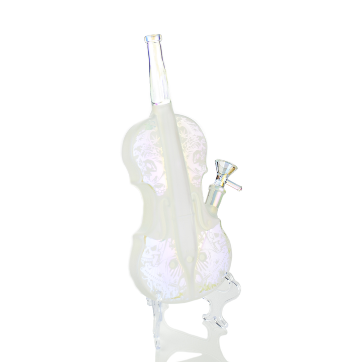 11-Inch Electroplated Violin Glass Water Pipe