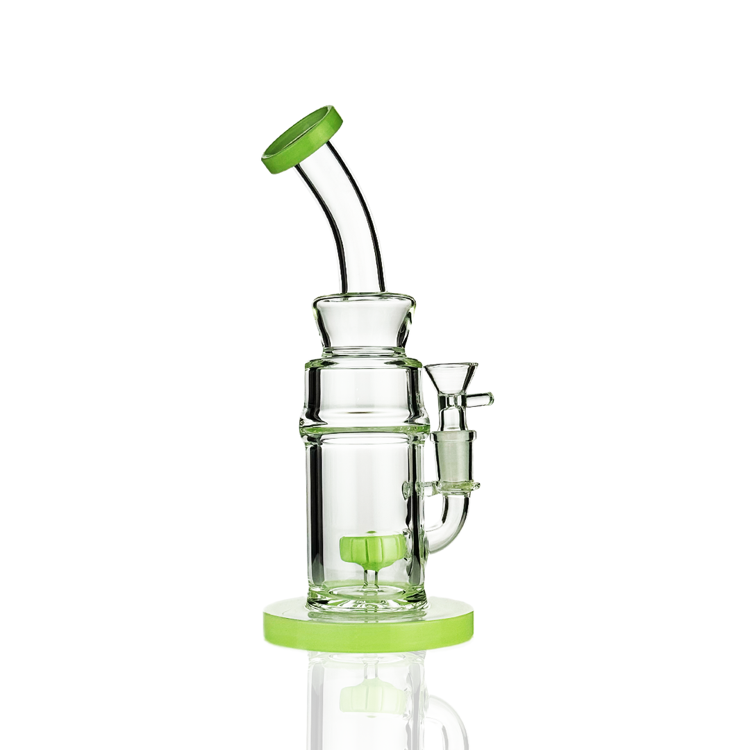 8 Inch Slime Green Showerhead Perc Water Pipe