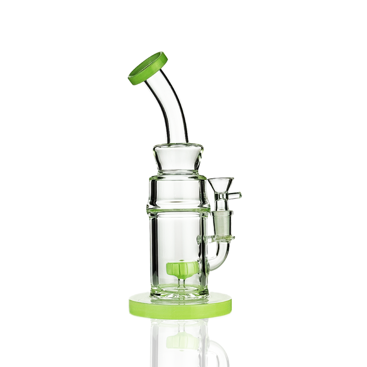 8 Inch Slime Green Showerhead Perc Water Pipe