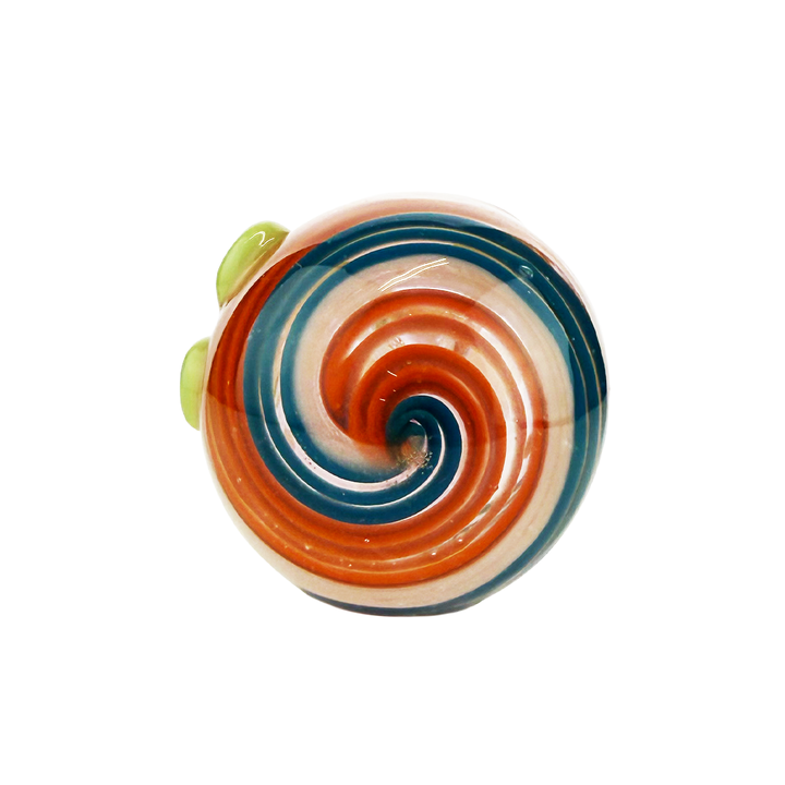 Gold Fume Spiral Glass Hand Pipe - 4.5 Inch