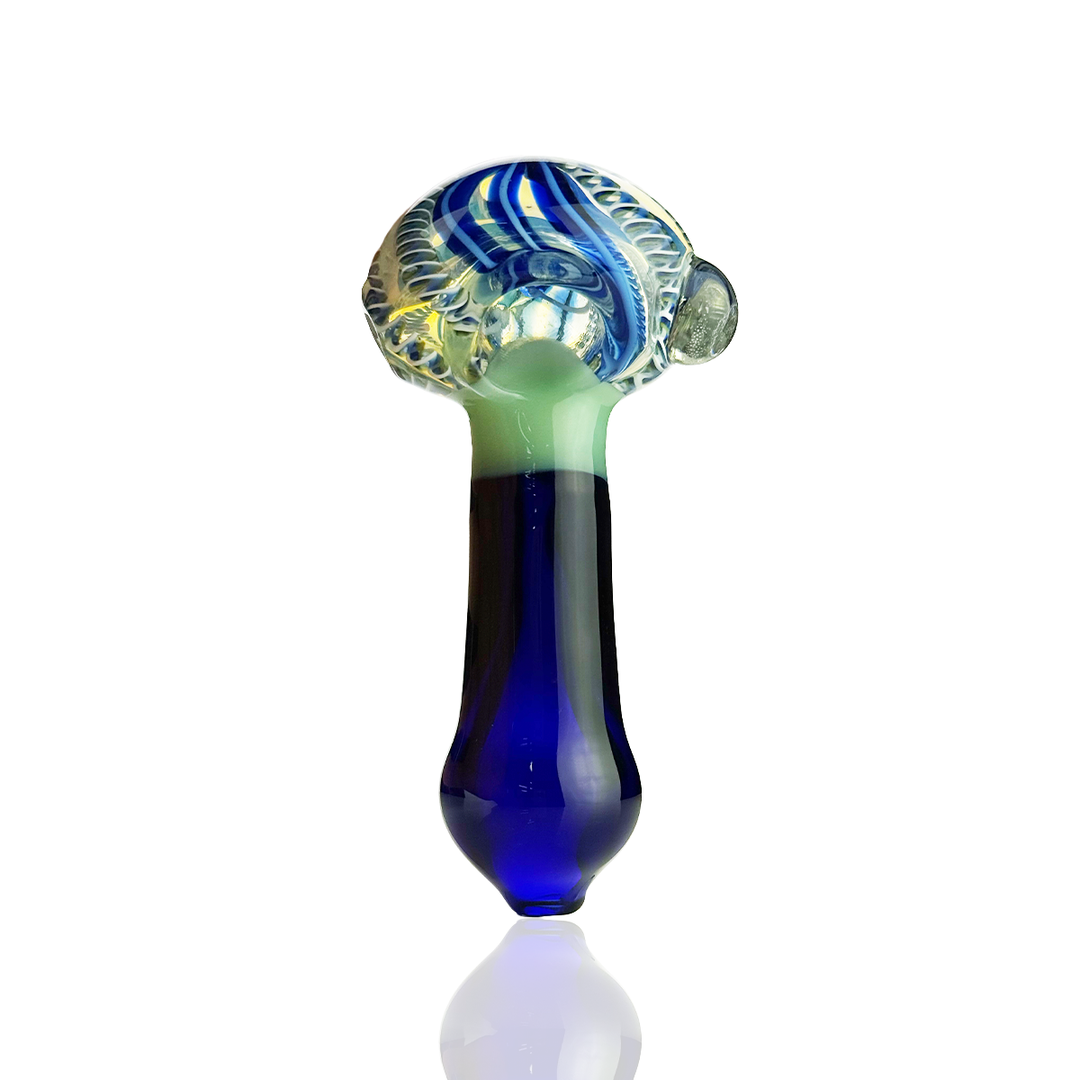 4.5" Glass Spoon Pipe with Twisting Head Design