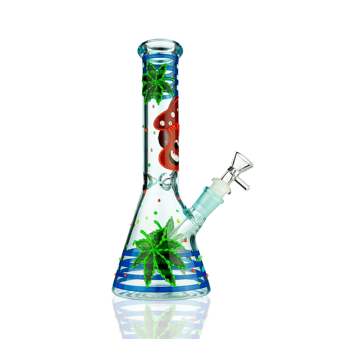 10 Inch Glow-in-Dark 3D Beaker Water Pipe