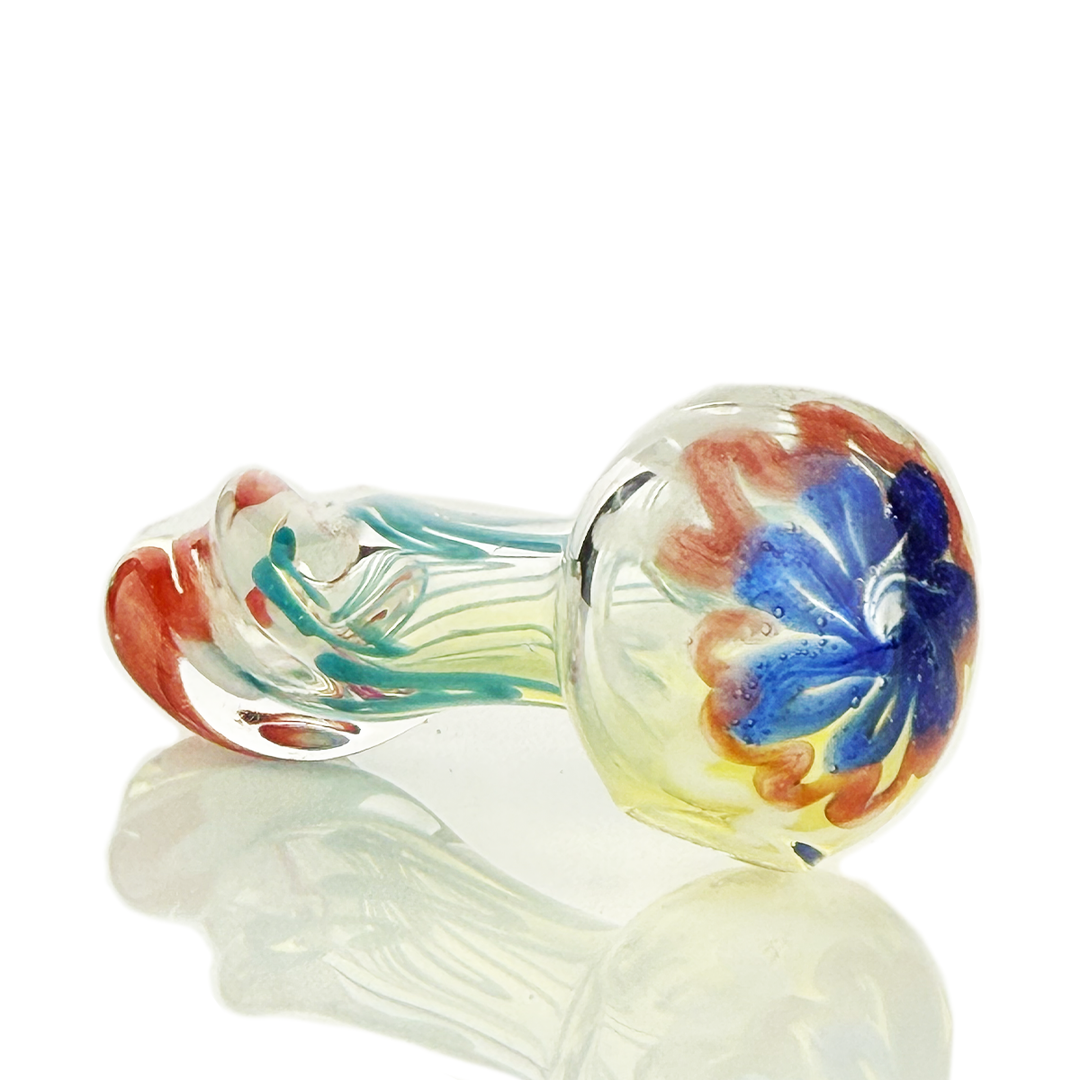 Compact 2.5-Inch Silver Fume Twisted Hand Pipe
