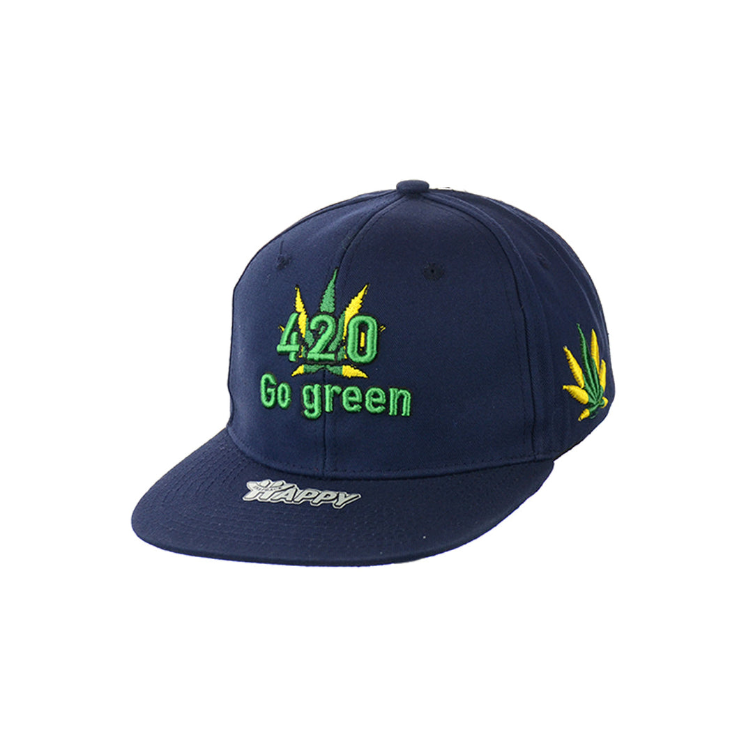 Eco Style Embroidered Cotton Snapback Hat