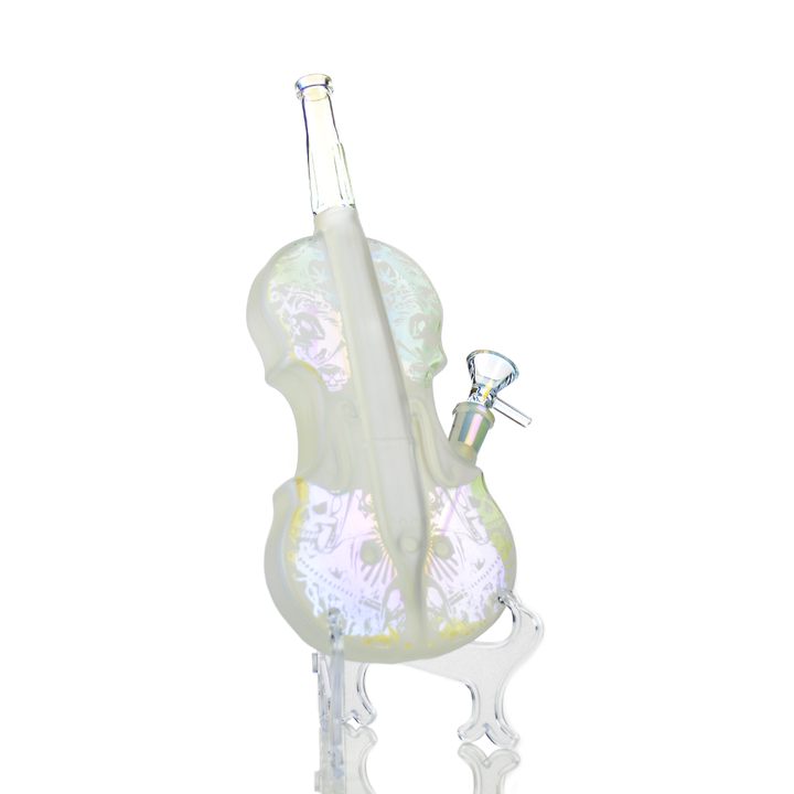 11-Inch Electroplated Violin Glass Water Pipe