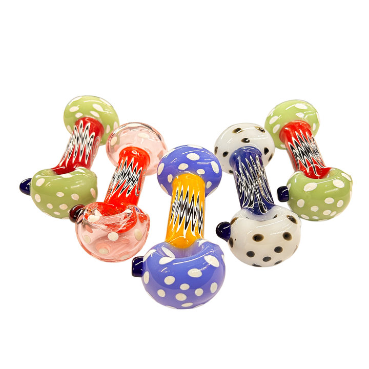 4.5" Reversal Art Mushroom Spoon Pipe