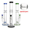 16 Inch Straight Glass Water Pipe with Shower Perc