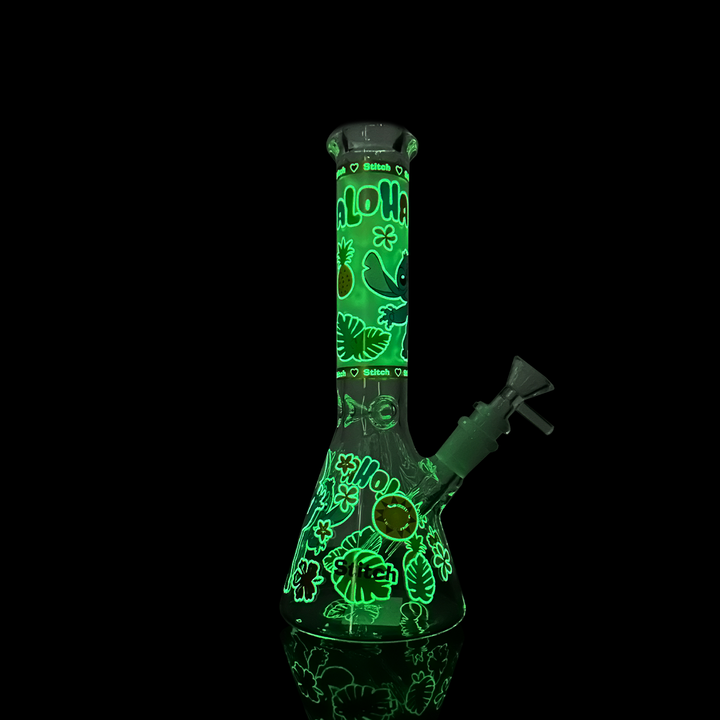 10 Inch Glow Beaker Water Pipe