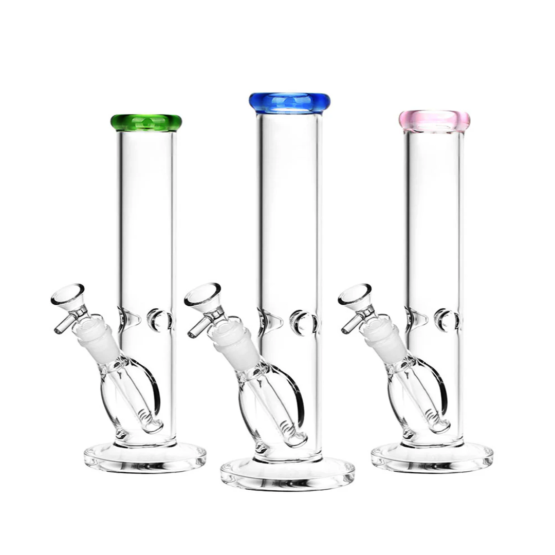 12-Inch 5mm Straight Glass Water Pipe with 14mm Bowl