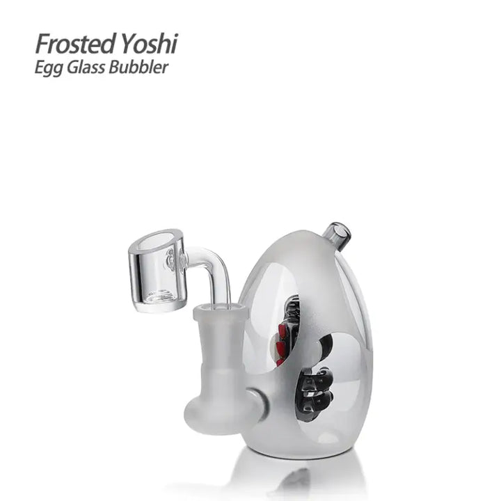 Fetal Yoshi Egg Glass Bubbler with Dinosaur Design