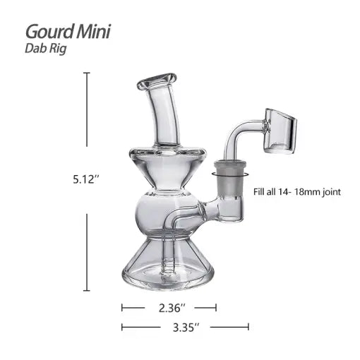 Gourd Mini Dab Rig with Medical-grade Glass for Optimal Performance