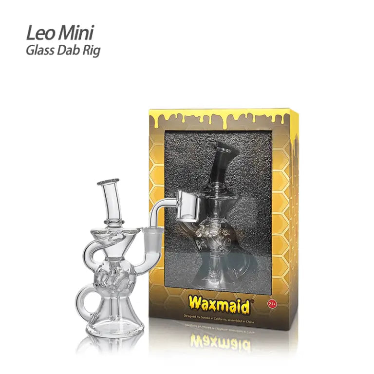 Lab Glass Dab Rigs Waxmaid 5.51‘’ Leo Mini Glass Dab Rig – MHGP