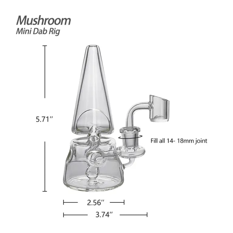 Mini Dab Rig with Borosilicate Recycler and Quartz Banger Compatibility