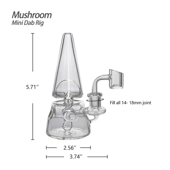 Mini Dab Rig with Borosilicate Recycler and Quartz Banger Compatibility