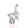 7-Inch Double Chamber Bubbler - Pink & White Stripe