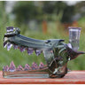 Wolf Head Water Pipe with Opal Eyes Thick Glass Handheld Water Pipe