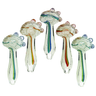 4.5 Inch Glass Hand Pipe with White Art