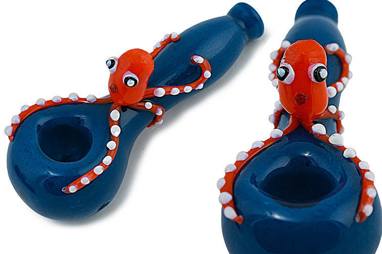 Vibrant Octopus Glass Hand Pipe