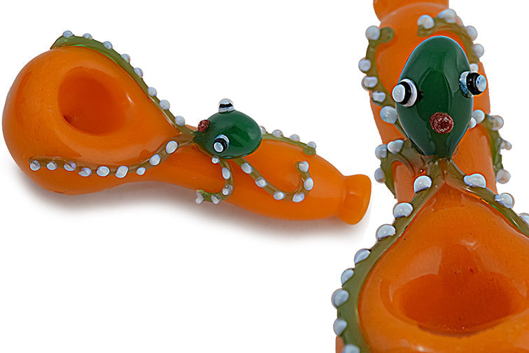 Vibrant Octopus Glass Hand Pipe