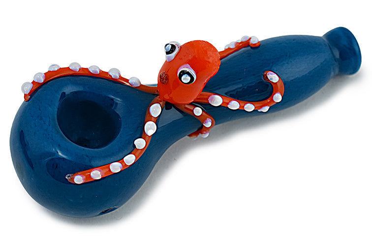 Vibrant Octopus Glass Hand Pipe