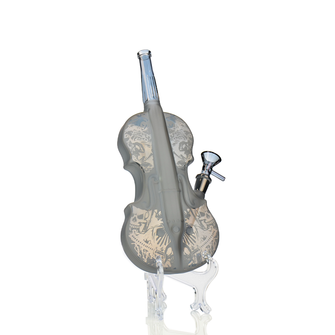 11-Inch Electroplated Violin Glass Water Pipe