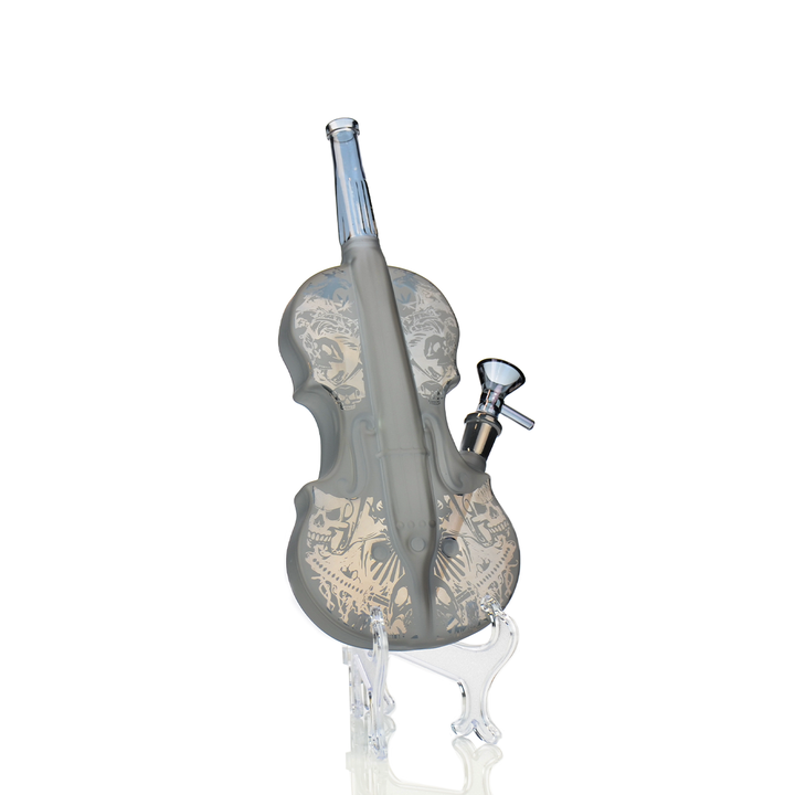 11-Inch Electroplated Violin Glass Water Pipe