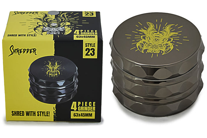 Premium 63mm 4-Piece Dry Herb Shredder Grinder
