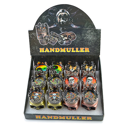 Crowned Skull Dry Herb Grinder (2-inch)
