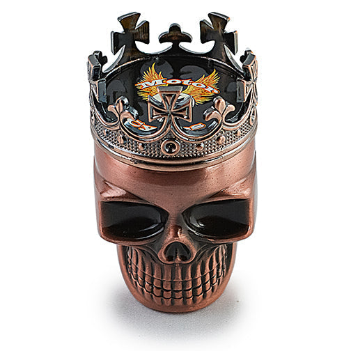 Crowned Skull Dry Herb Grinder (2-inch)
